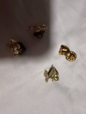 Gold Tone Animal Brooch Set - Women Jewelry Brooches
